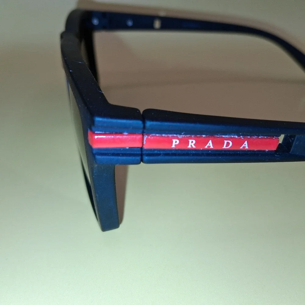PRADA LINEA ROSSA MEN'S SUNGLASSES MATTE BLACK REAL
